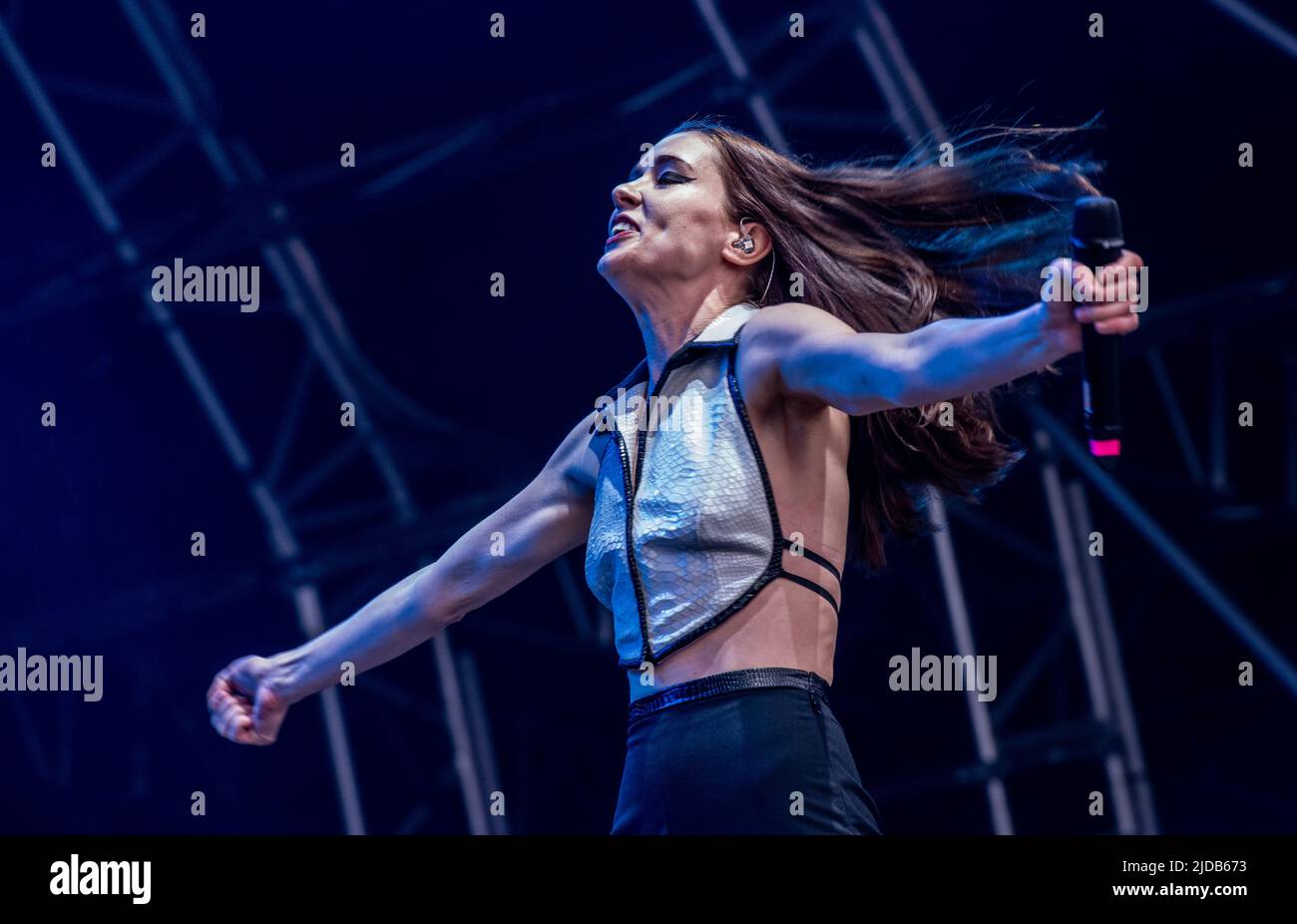 London, 19th June 2022. Confidence Man singer Janet Planet performing live at the Heritage Live Concert in Kenwood House, Hampstead. Picture Credit: ernesto rogata/Alamy Live News Stock Photo