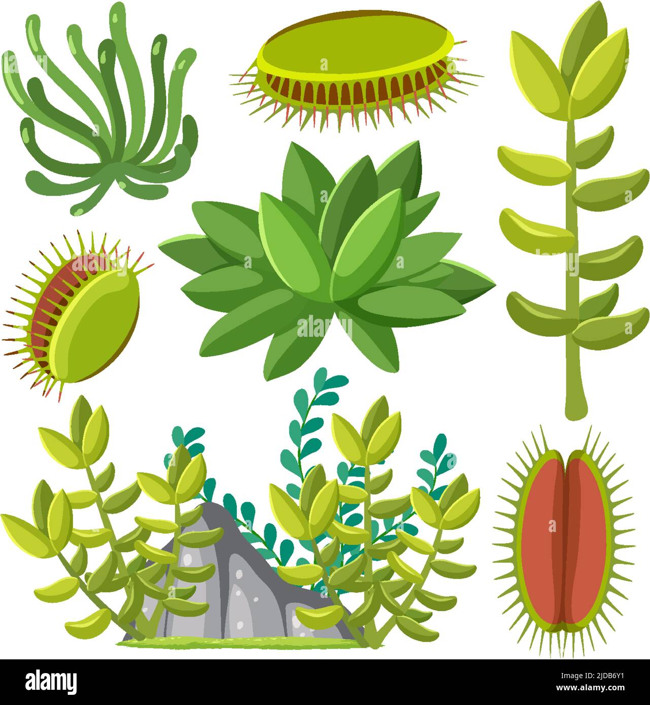 Various plants seamless pattern illustration Stock Vector Image & Art ...
