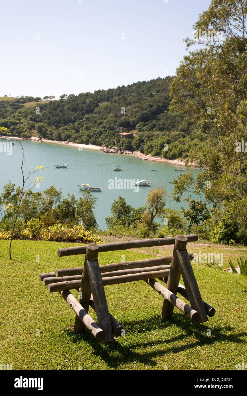 Ponta dos Ganchos Eco Resort, a Relais & Chateau property in Governador Celso Ramos, Santa Catarina, Brazil Stock Photo