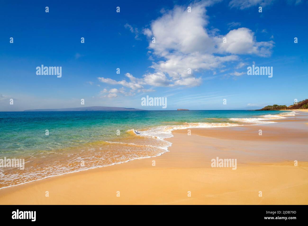 Oneloa Beach, Makena Beach, Big Beach, Makena State Park, Maui, Hawaii Stock Photo