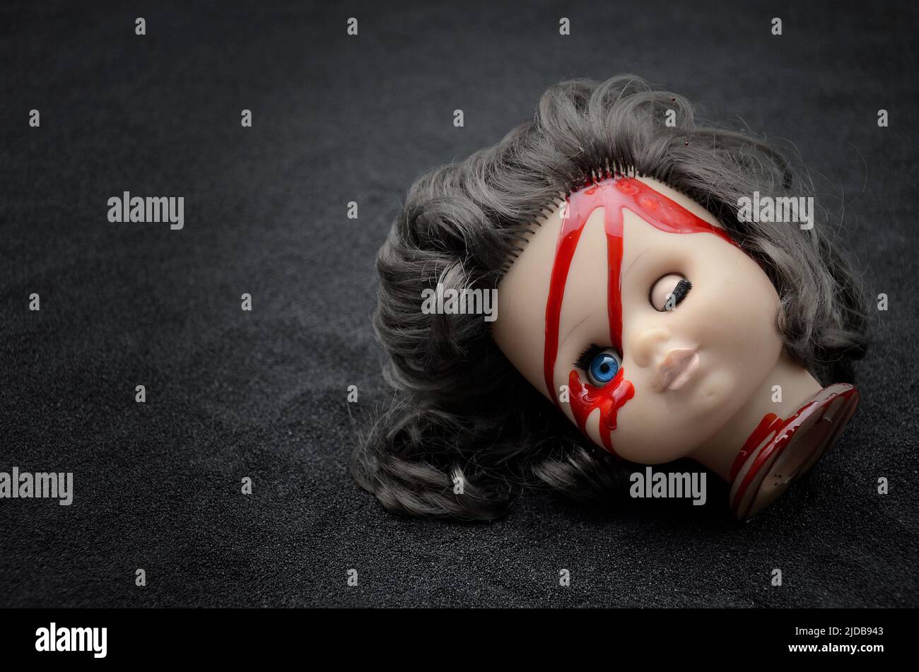 creepy doll head Stock Photo