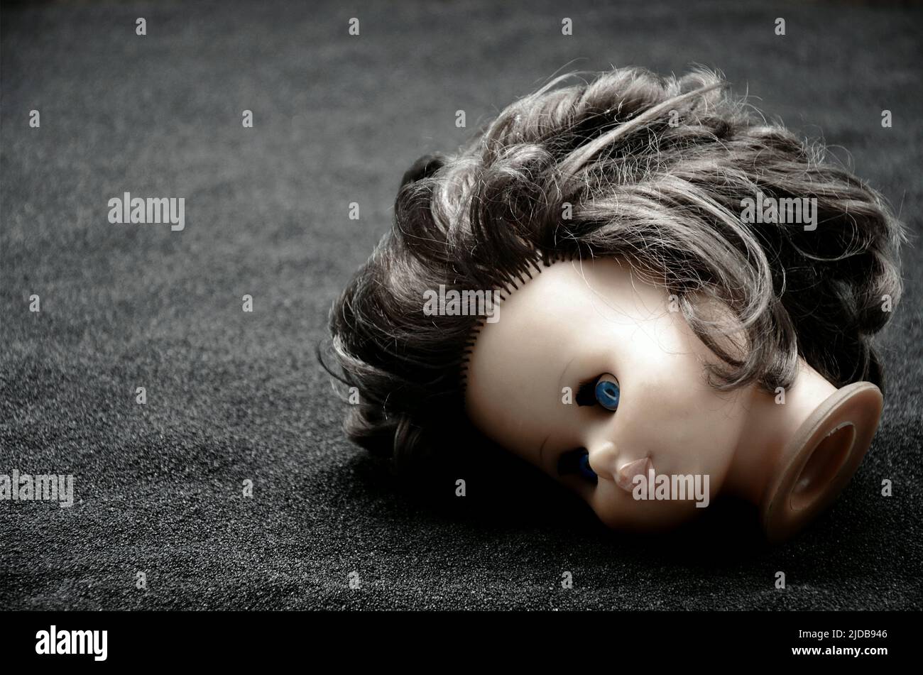 creepy doll head Stock Photo