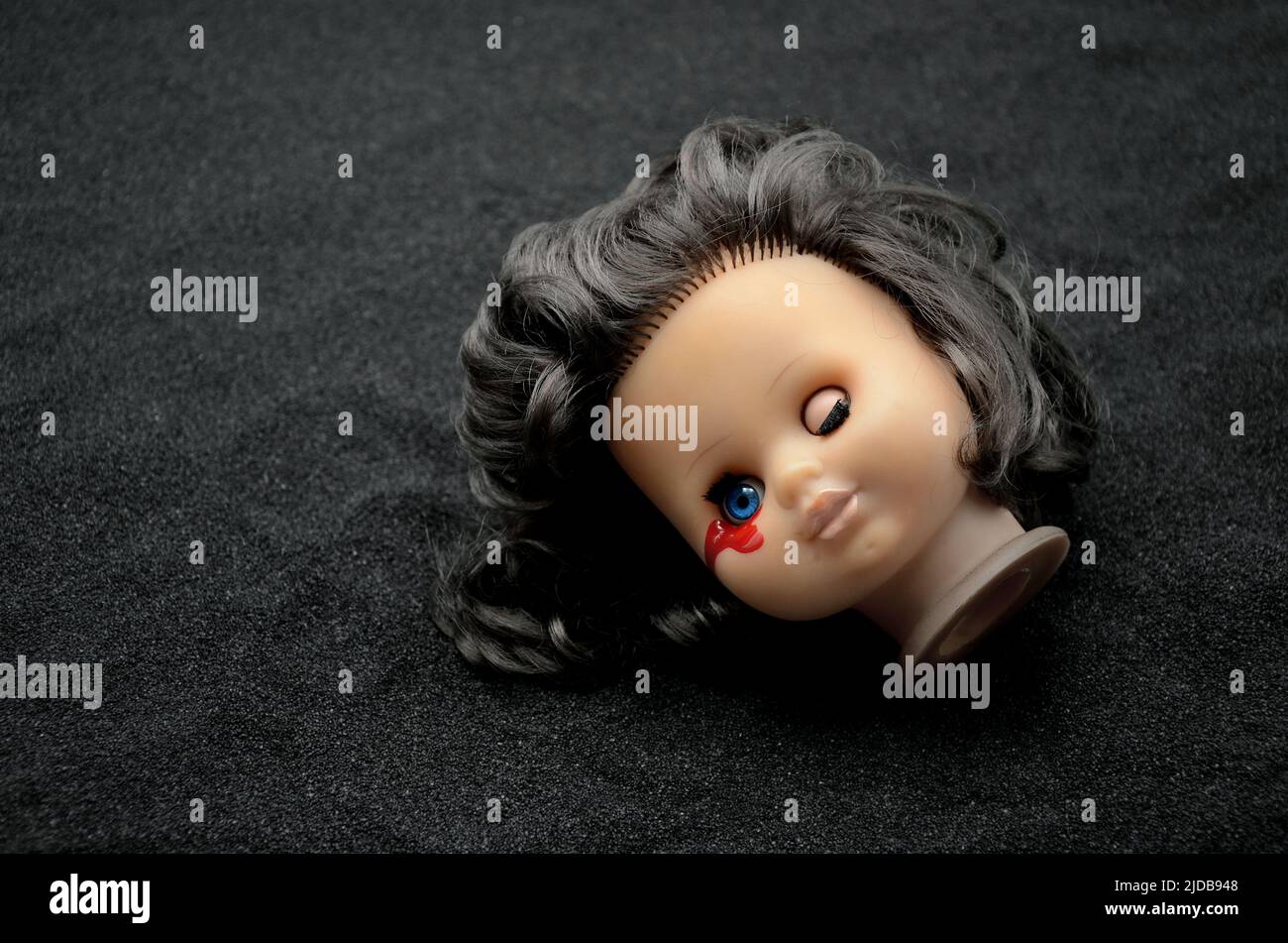 creepy doll head Stock Photo