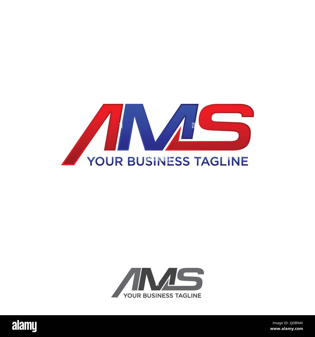 AMS letter logo design with creative modern trendy typography. Vector illustration EPS.8 EPS.10 Stock Vector