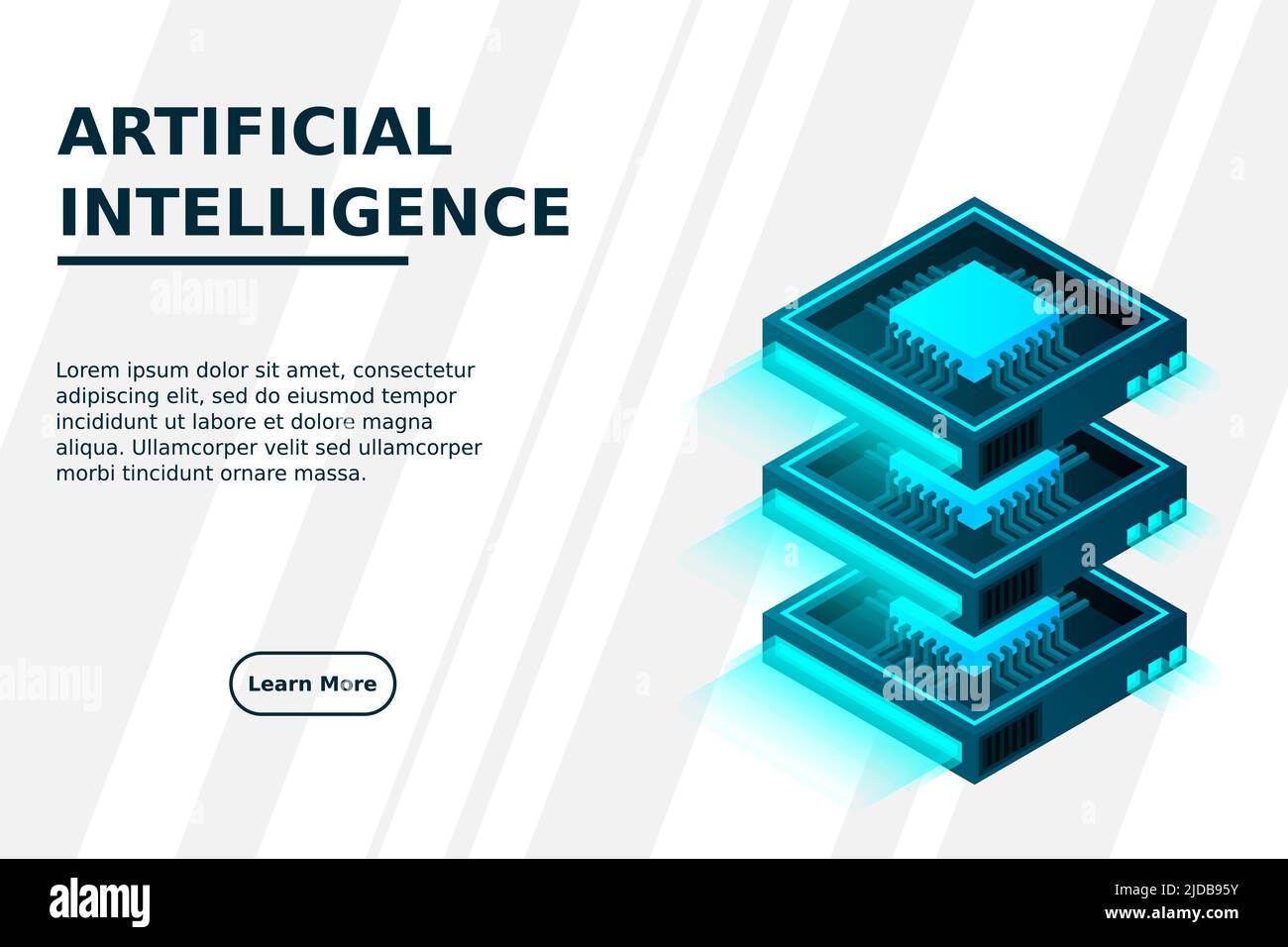 Quantum computer, large data processing, server room, artificial