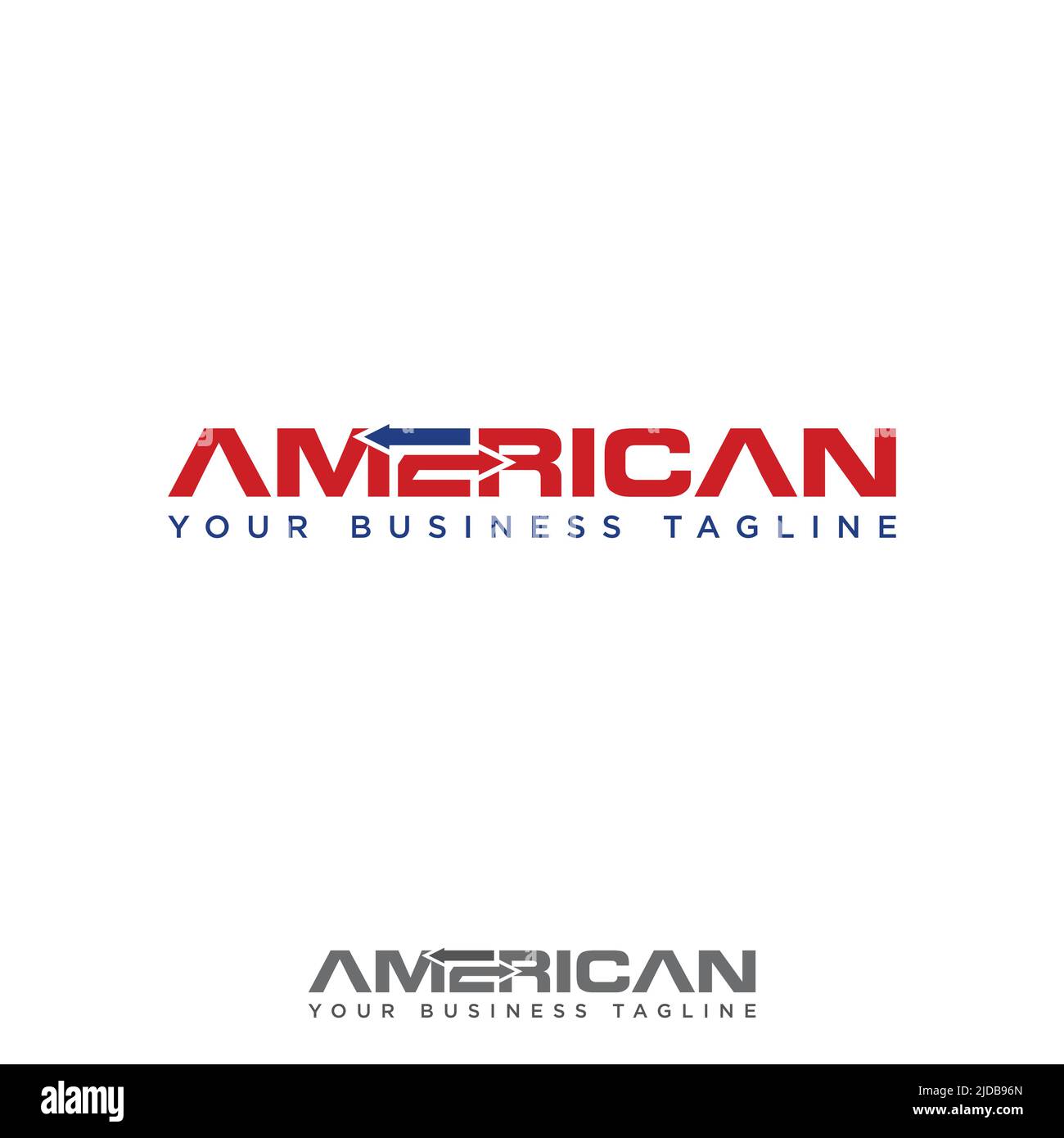 American letter with arrow for your best business symbol. Vector illustration EPS.8 EPS.10 Stock Vector