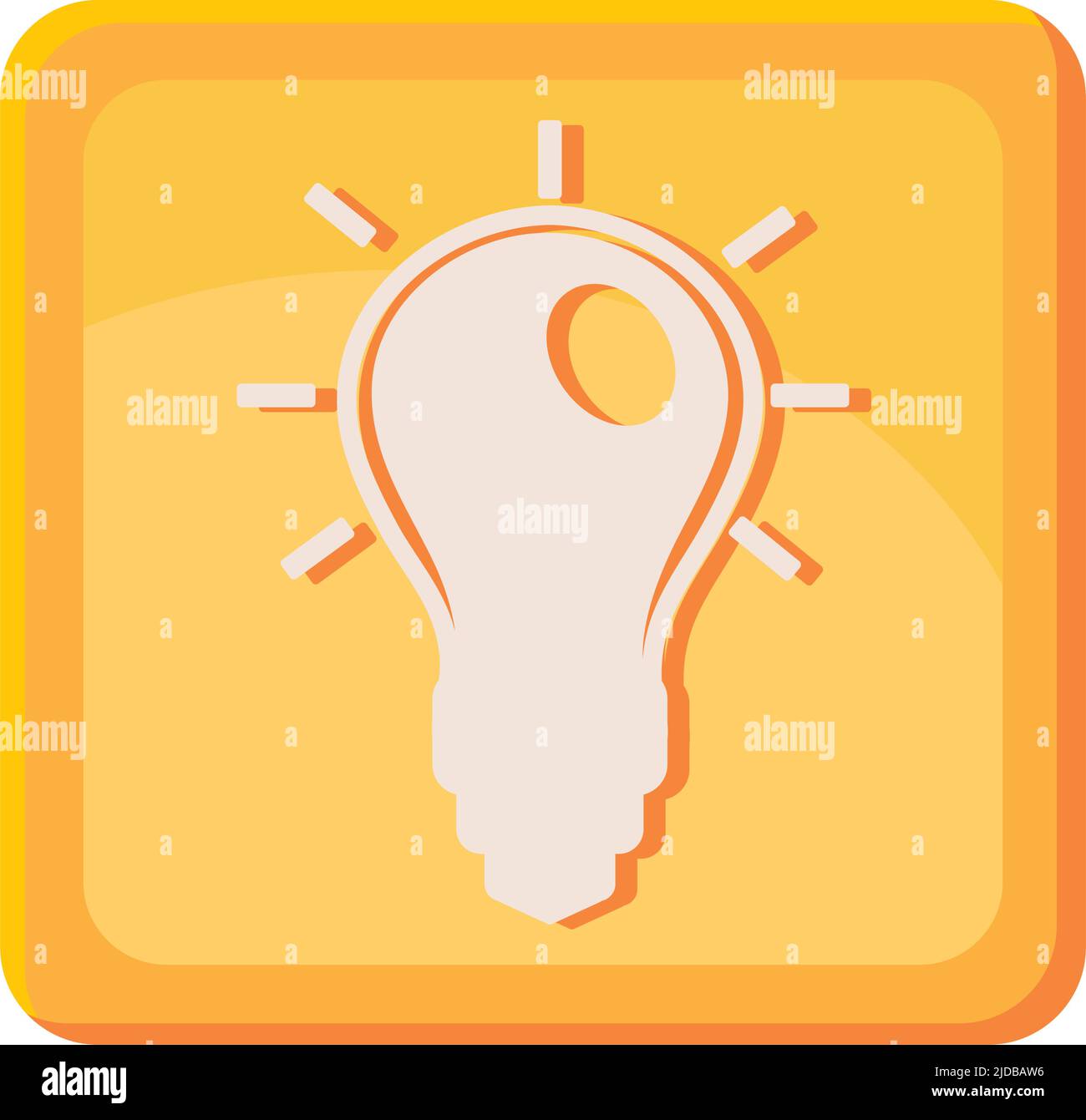 light bulb in button Stock Vector Image & Art - Alamy