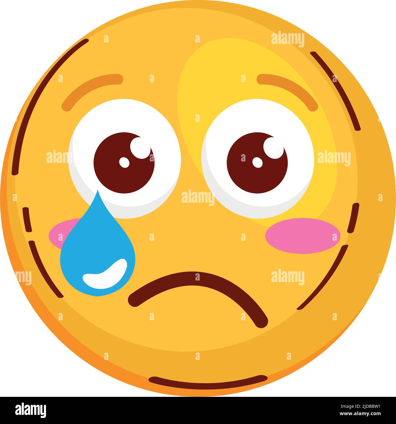 sad emoticon crying Stock Vector Image & Art - Alamy