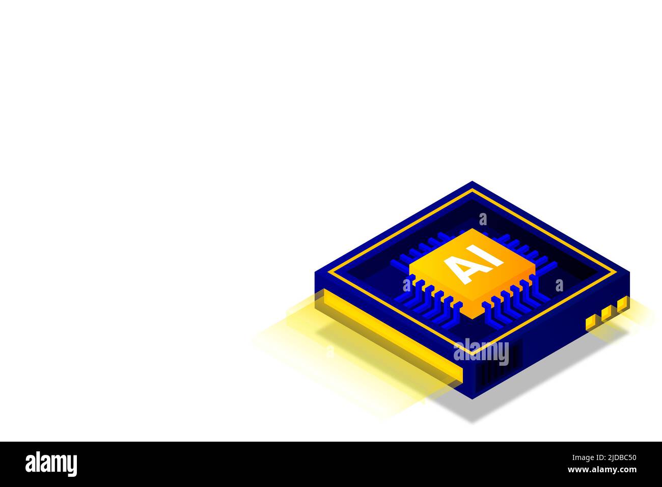 Artificial intelligence, AI web banner, isometric cloud computing ...