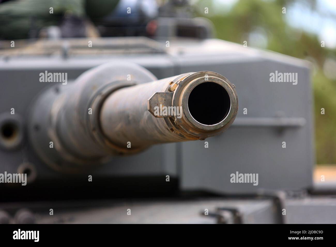 Tank gun muzzle Stock Photo