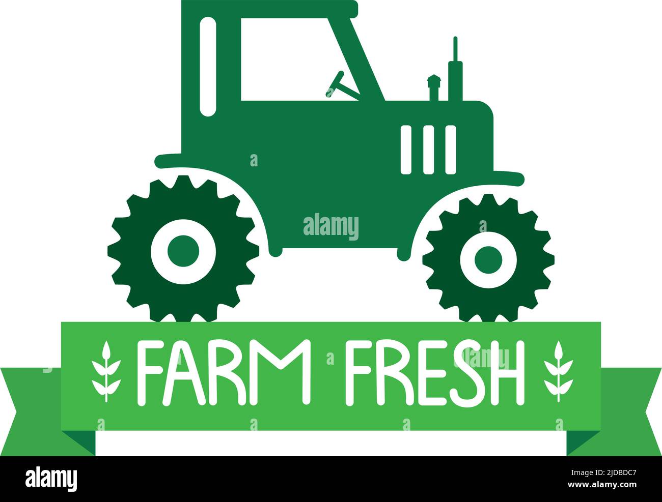 farm fresh tractor emblem Stock Vector Image & Art - Alamy