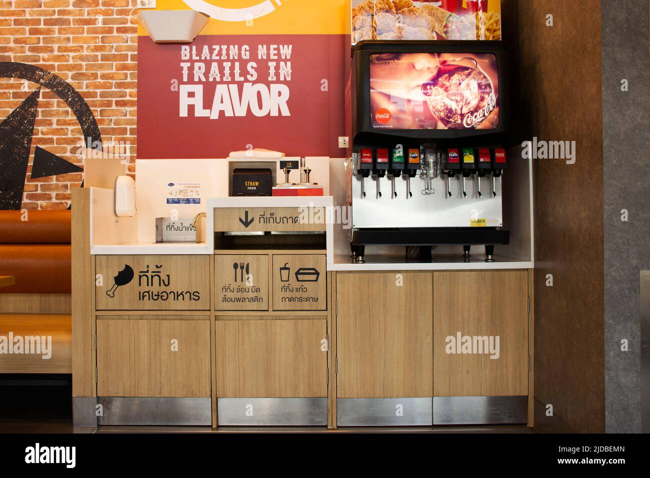 Counter bar seasoning and variety soft drink for thai customer people