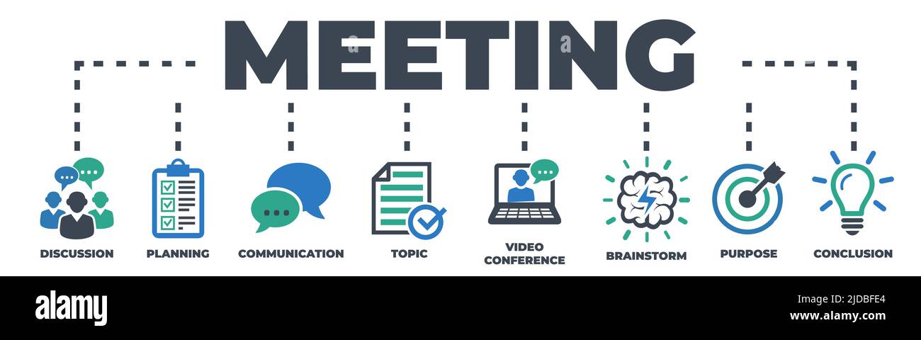 MEETING Concept with icons and signs Stock Vector Image & Art - Alamy
