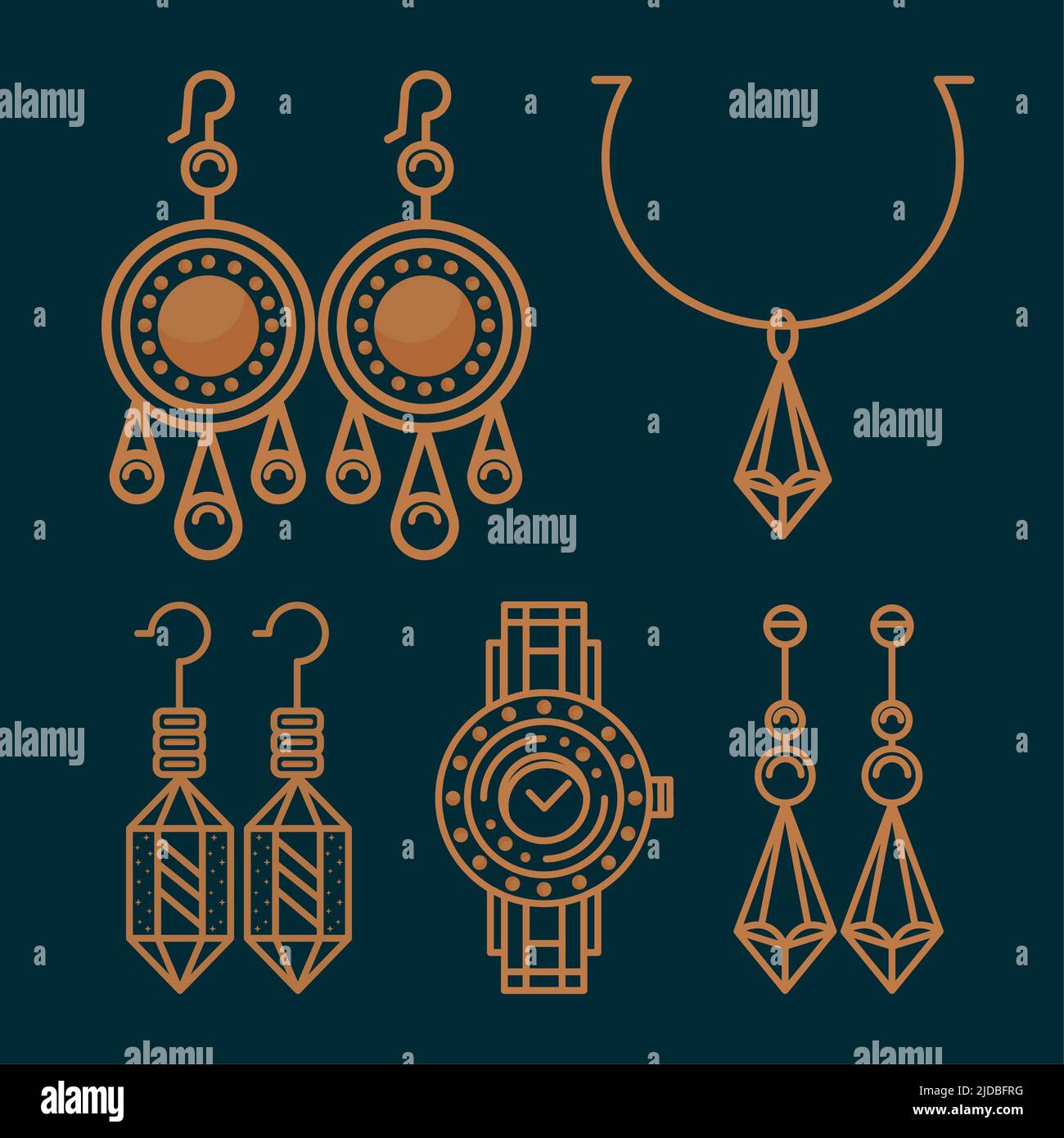 jewelry luxury five icons Stock Vector Image & Art - Alamy
