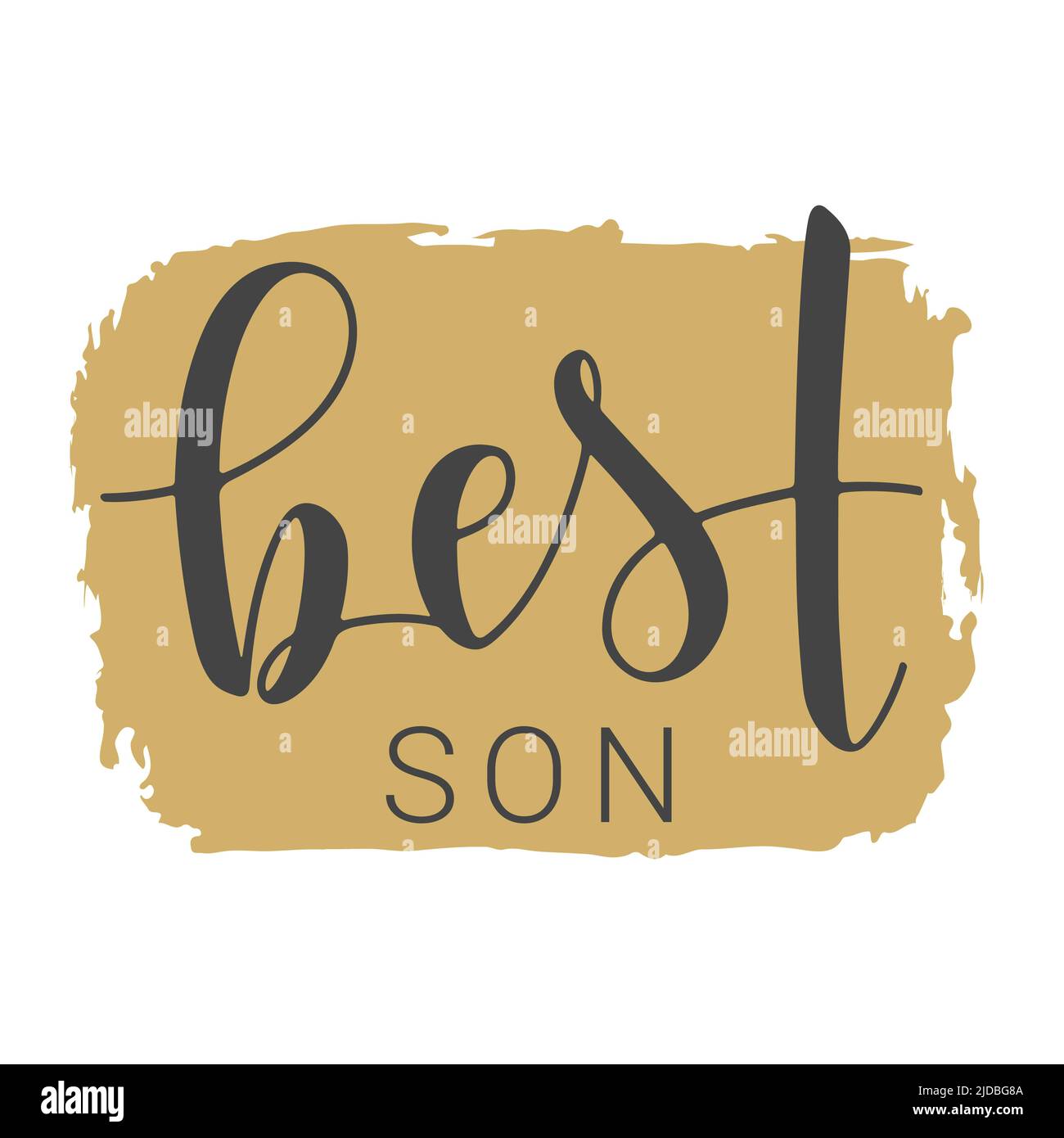 Vector Illustration. Handwritten Lettering of Best Son. Template for ...