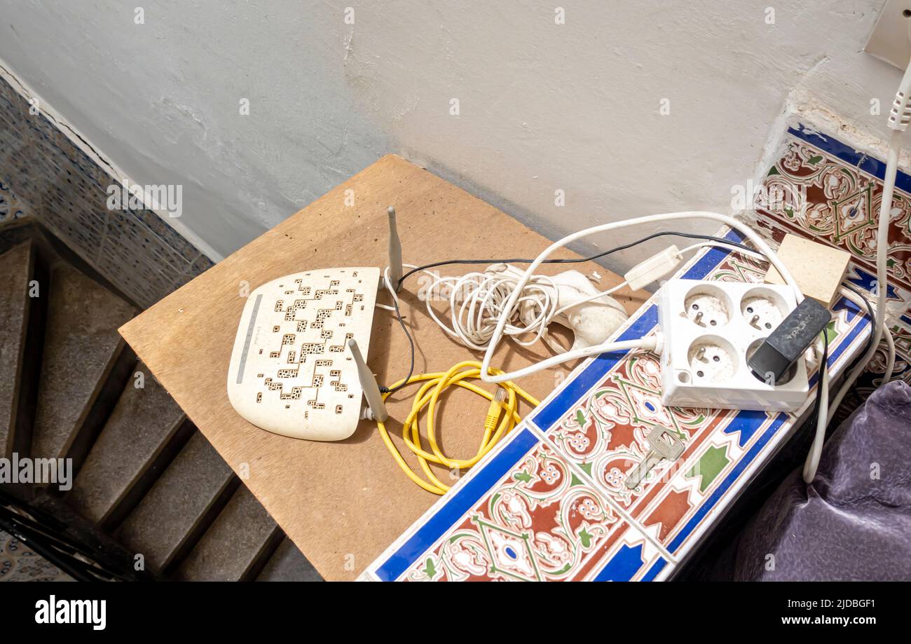 Cheap inexpensive in-house Wi-fi router and transmitter connected and ...