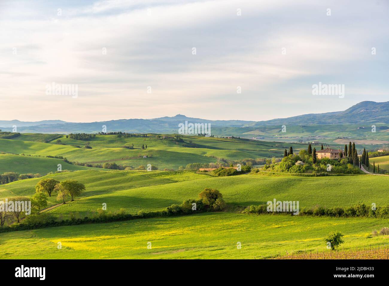 Italy Landscae Rural Rural rolling Tuscan landscape in Italy Stock Photo - Alamy