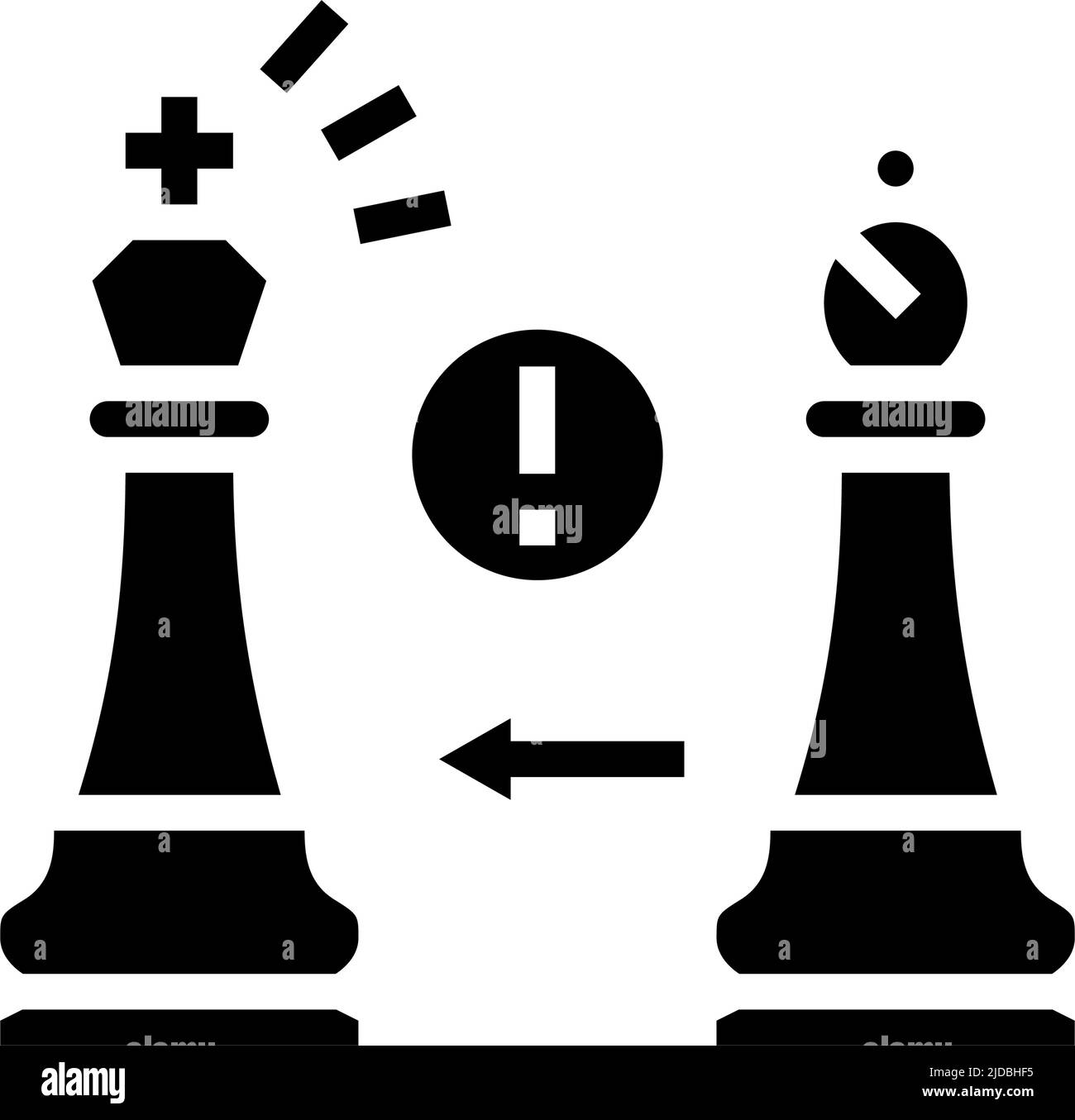 check king chess glyph icon vector illustration Stock Vector Image ...