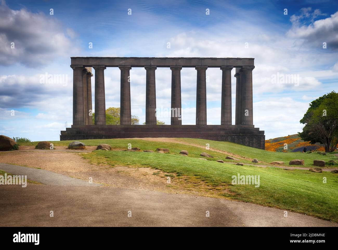 National Monument of Scotland on Calton Hill in Edinburgh, Scotland Stock Photo