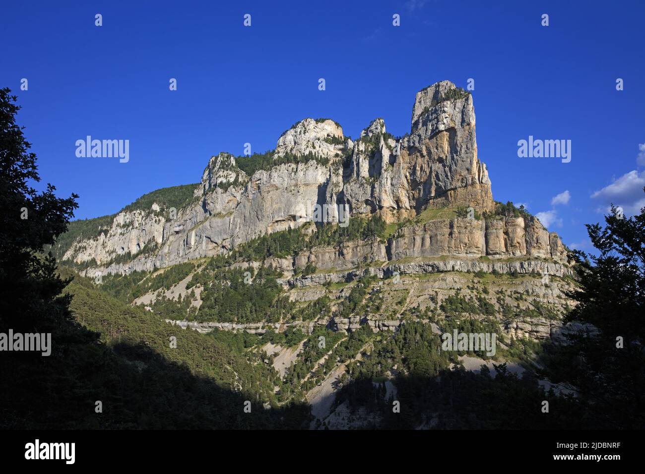 France, Drôme, Nonieres, the Combeau rock, Vercors regional natural park Stock Photo