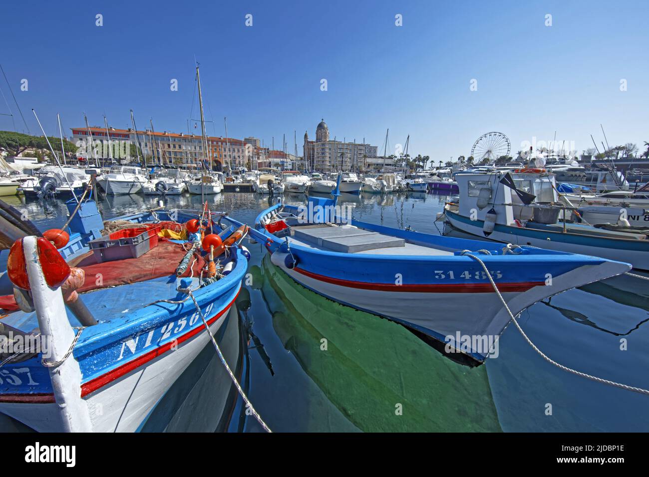 France, Var Saint Raphaël, the fishermen's harbour Stock Photo