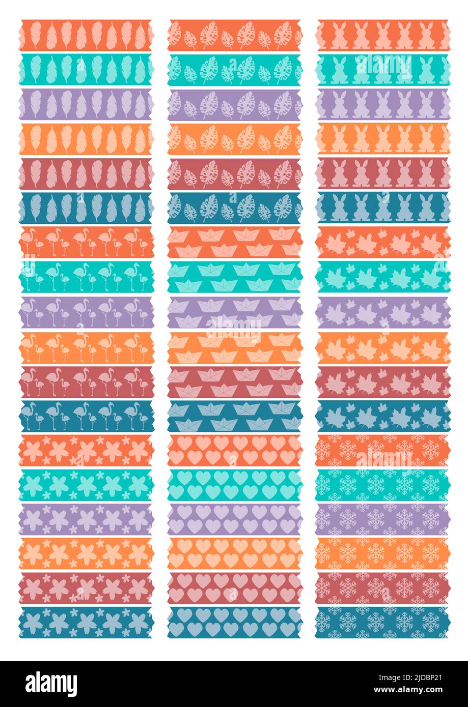 Fun and Colorful Multiple Shapes Washi Tape, Shape Washi Tape
