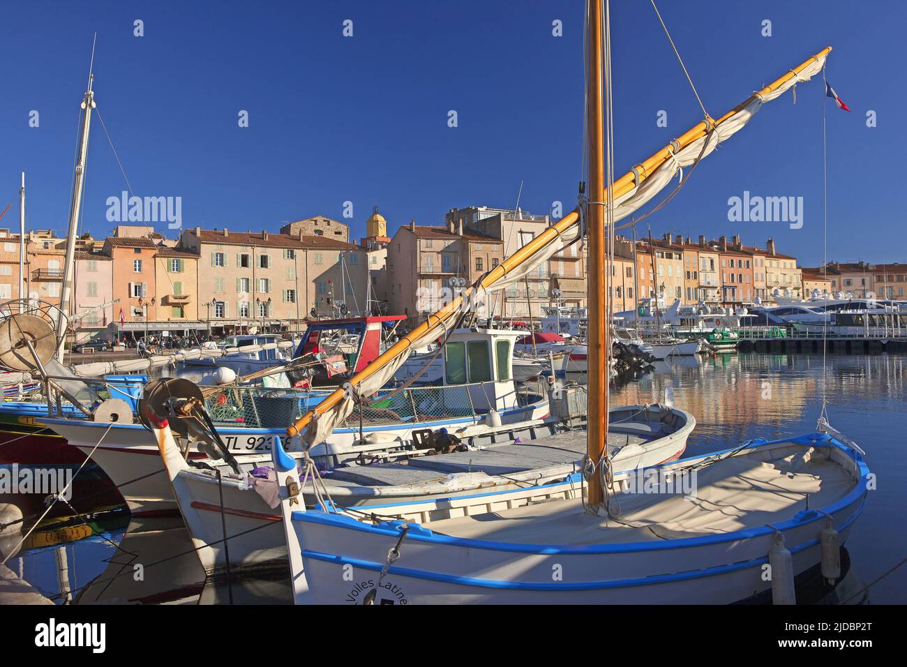 France, Var Saint-Tropez, the picturesque harbor Stock Photo