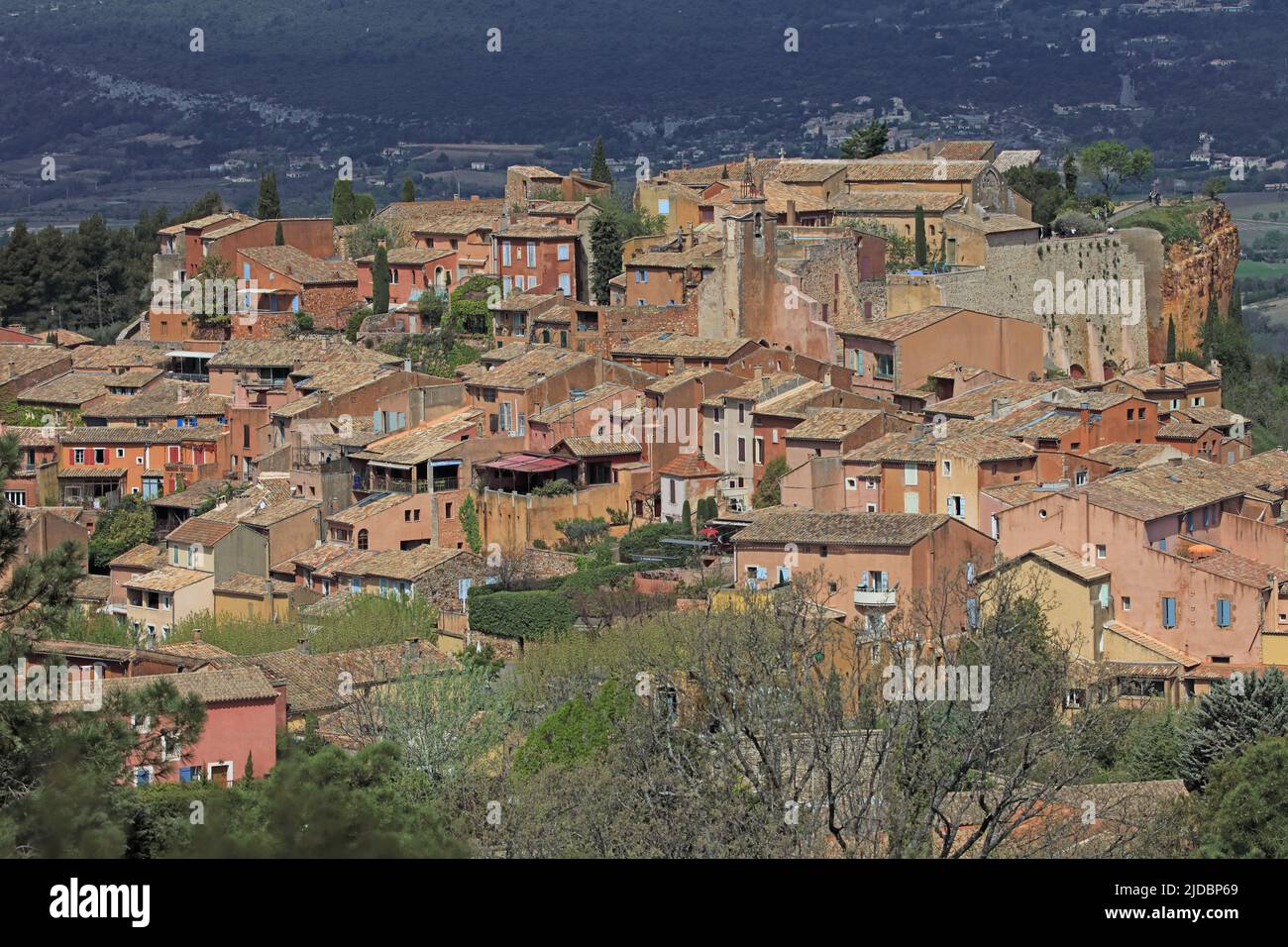 France, Vaucluse, Roussillon, the village Labelled Stock Photo