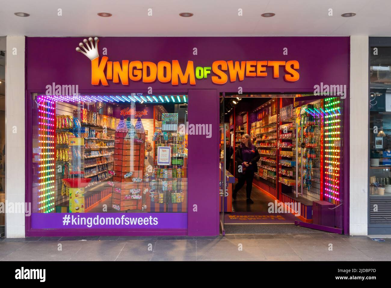 Kingdom of Sweets shop on Petty Cury, Cambridge, UK Stock Photo