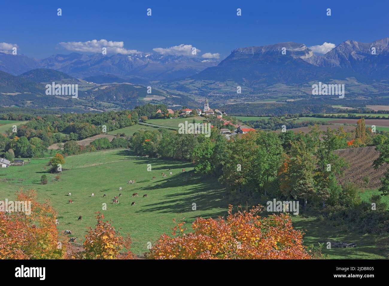 France, Isère, The Percy village Trièves, Regional Natural Park of Vercors Stock Photo