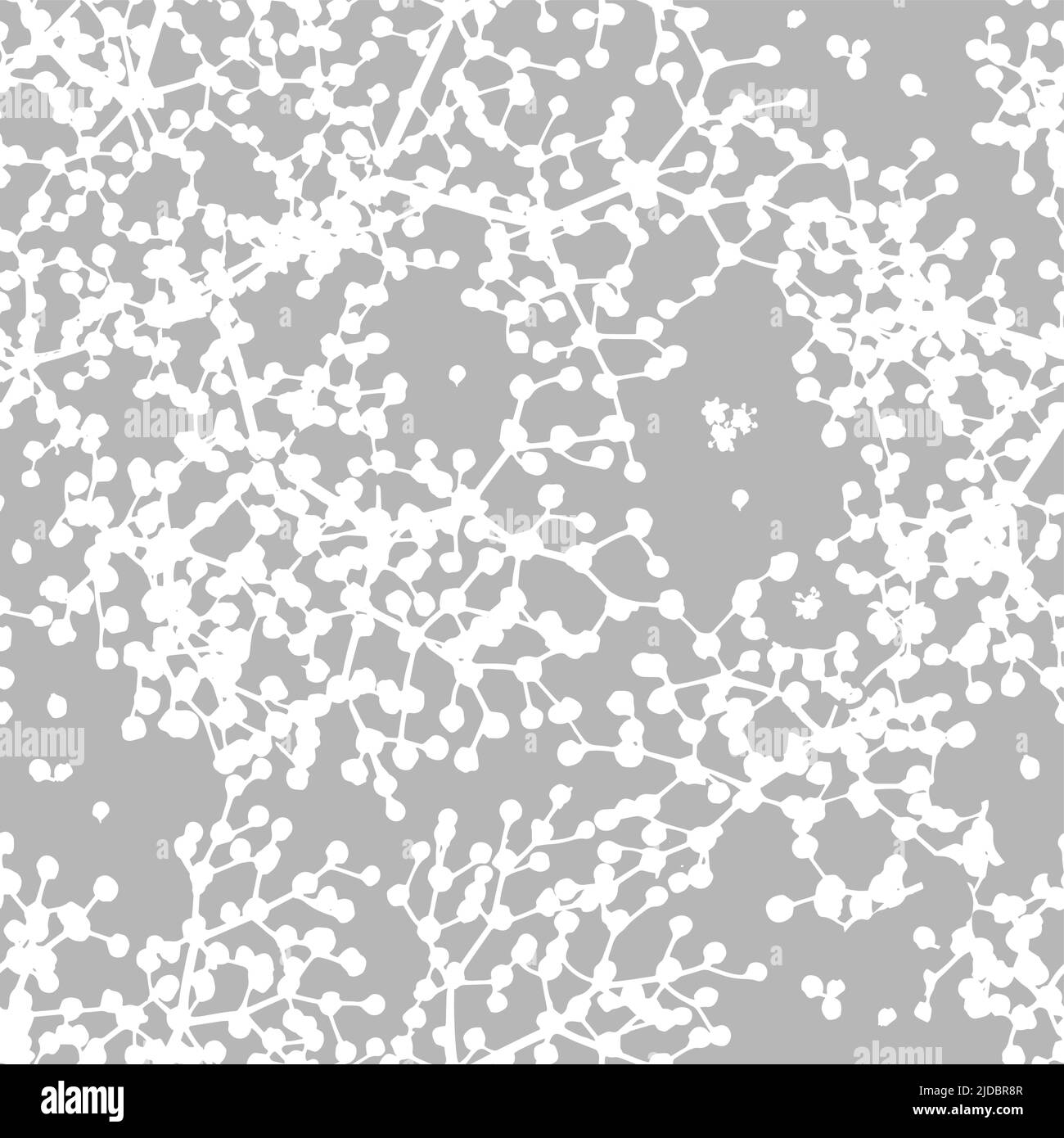 Seamless background white flowers on gray. Vector illustration Stock ...