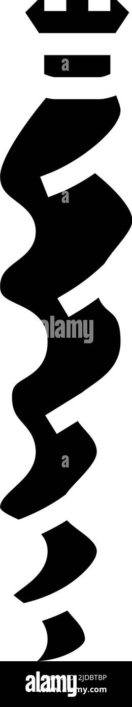 wavy hair accessory glyph icon vector illustration Stock Vector
