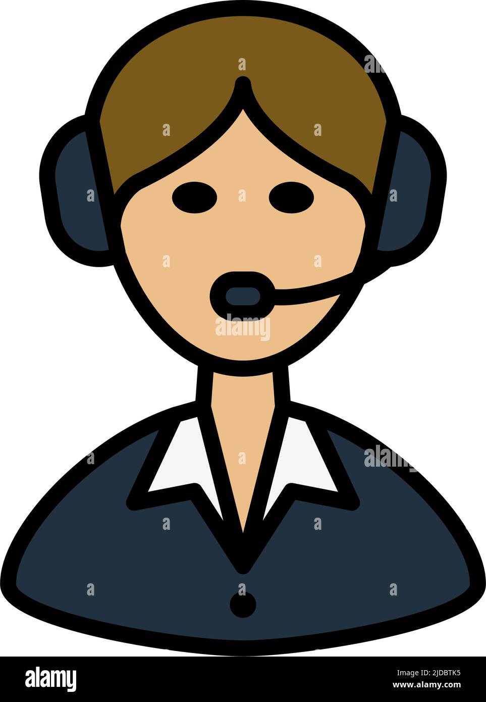 Logistic Dispatcher Consultant Icon. Editable Bold Outline With Color ...
