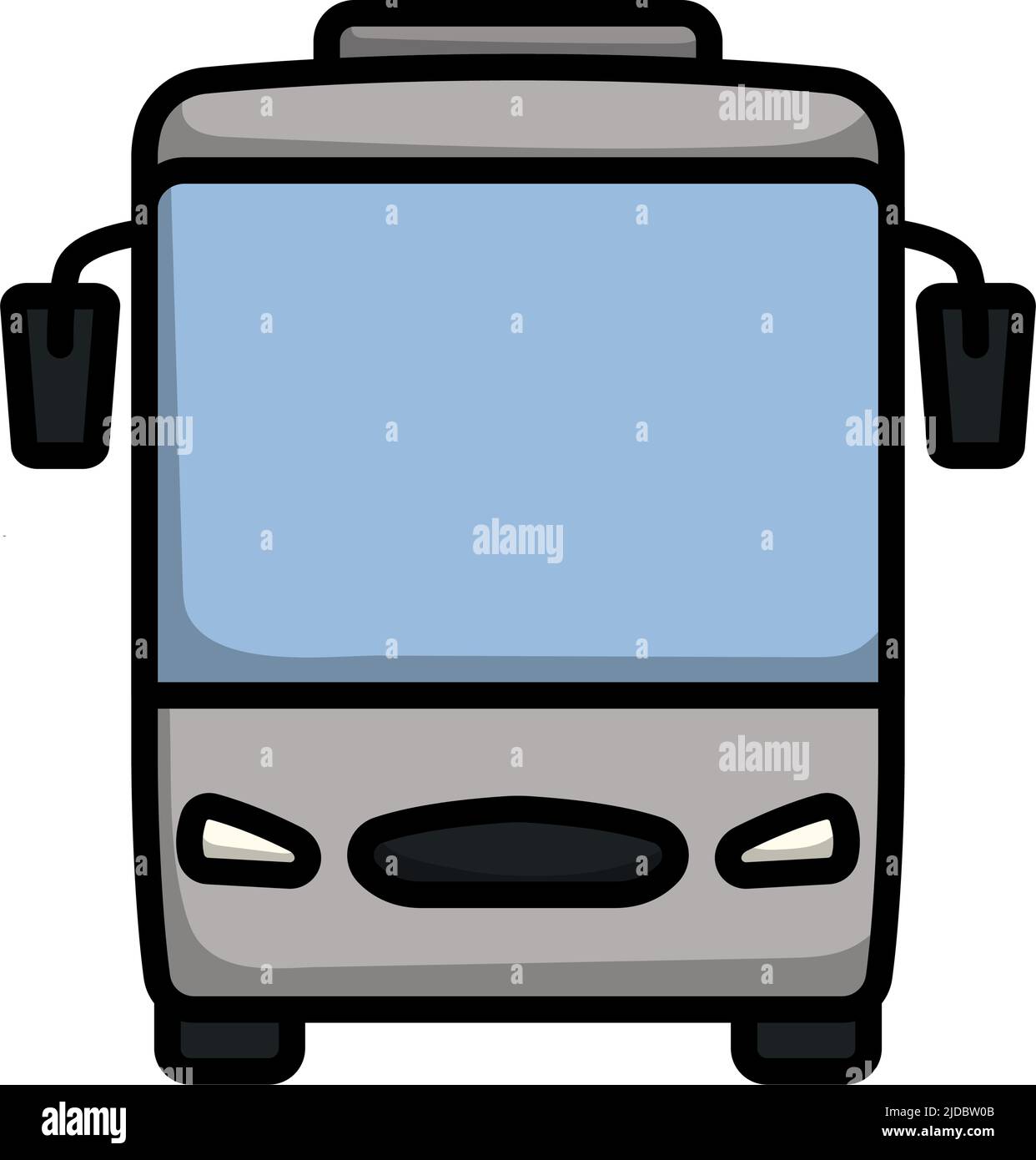 Tourist Bus Icon. Editable Bold Outline With Color Fill Design. Vector ...