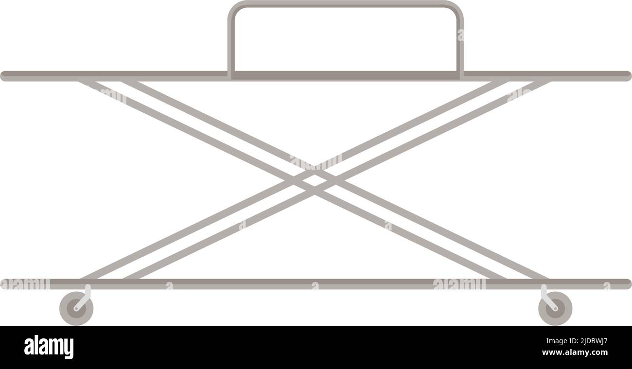 Gurney bed semi flat color vector object Stock Vector