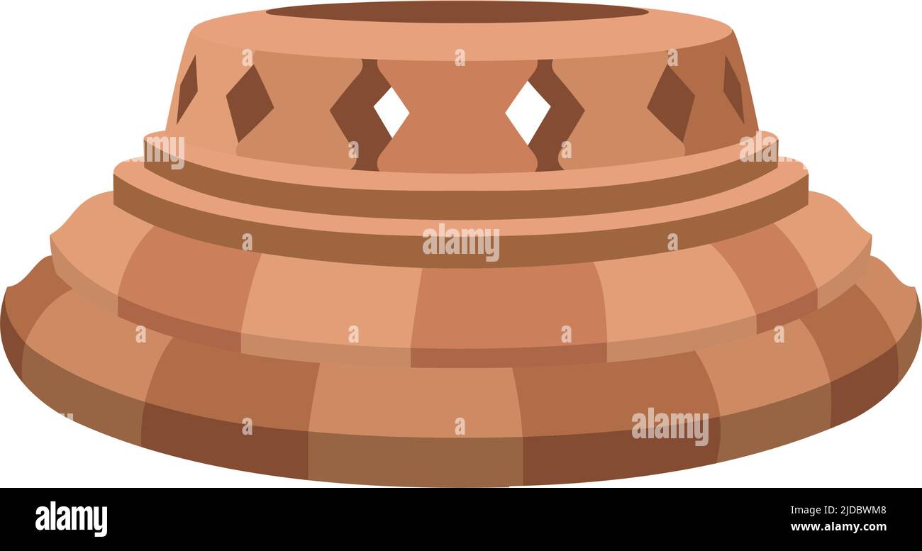 Religious candle holder semi flat color vector object Stock Vector