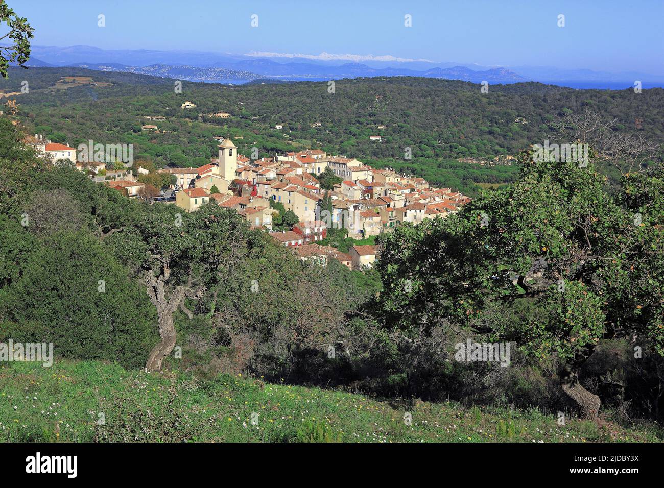 France, Var Ramatuelle village located on the peninsula of Saint-Tropez Stock Photo