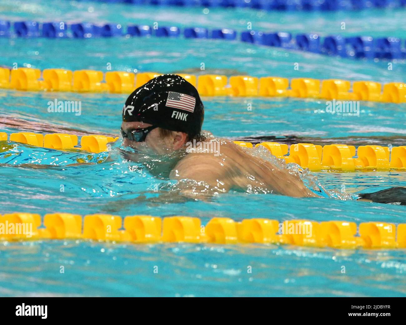 Nic Fink of USA Final 100 M Breaststroke Men during the 19th FINA World Championships Budapest