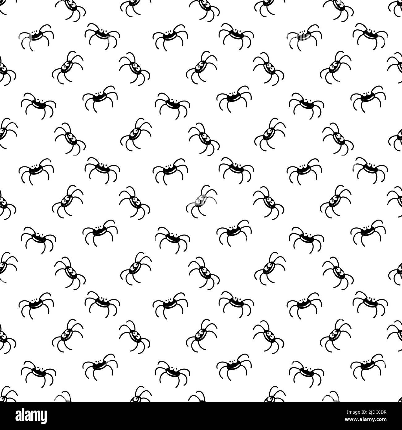 Seamless background pattern with black spider Stock Photo - Alamy