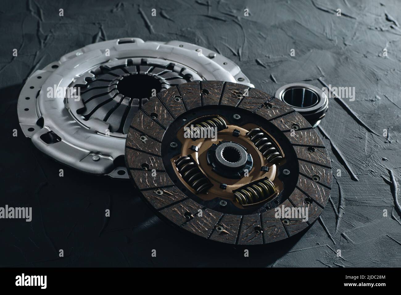 Automotive clutch mechanism, disc, basket and bearing for auto on a