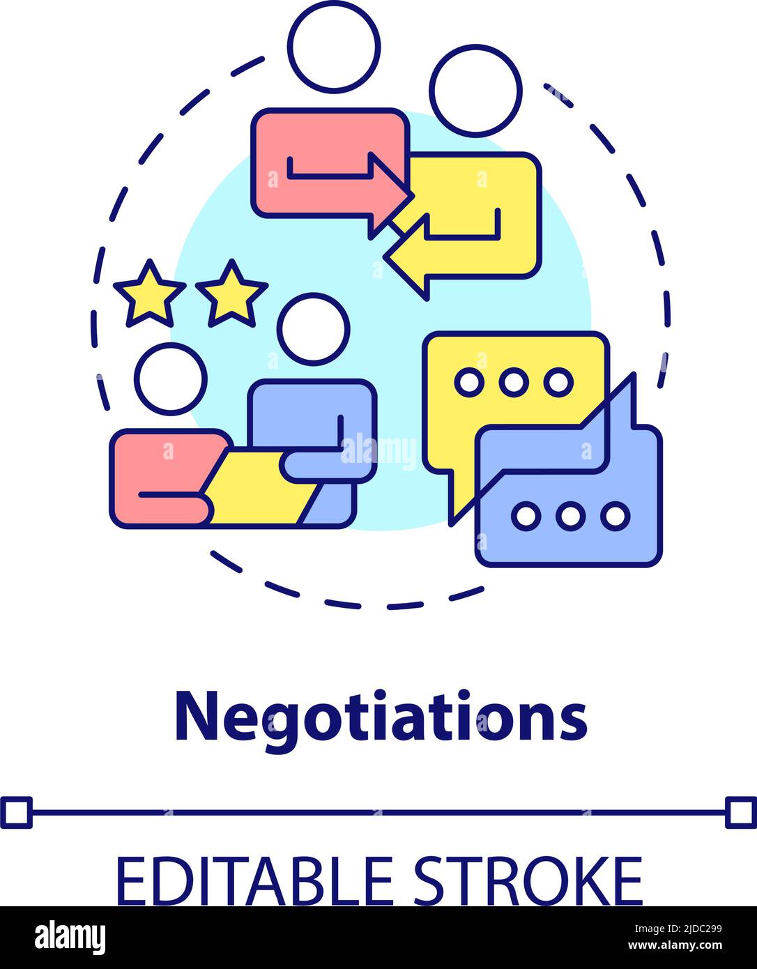 Negotiations concept icon Stock Vector Image & Art Alamy