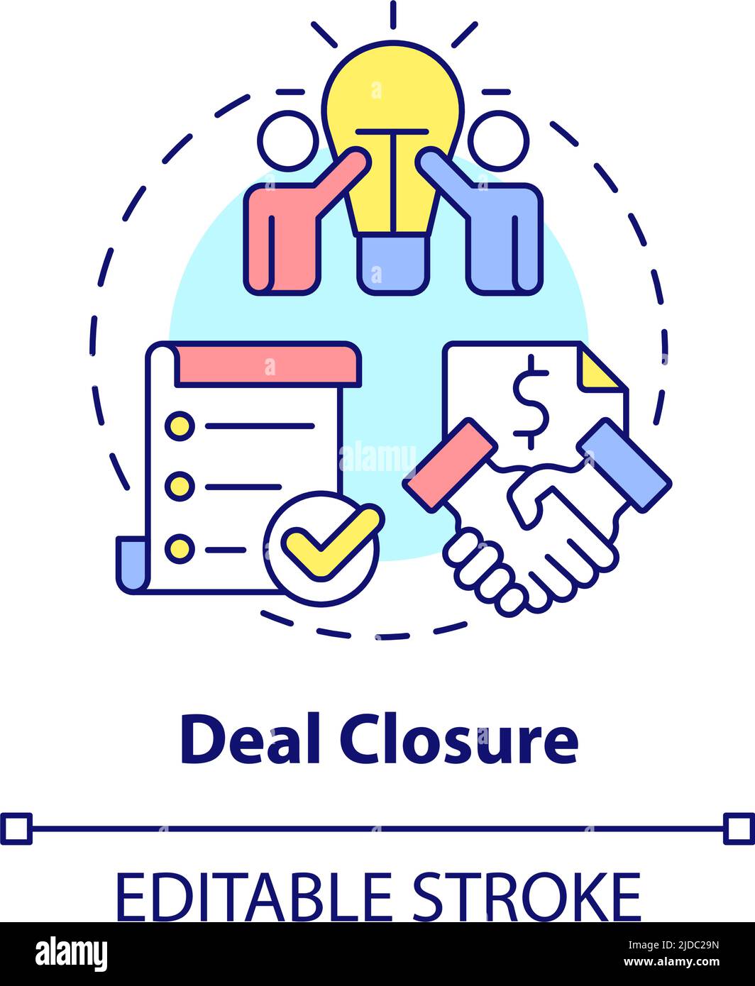 Deal closure concept icon Stock Vector Image & Art - Alamy