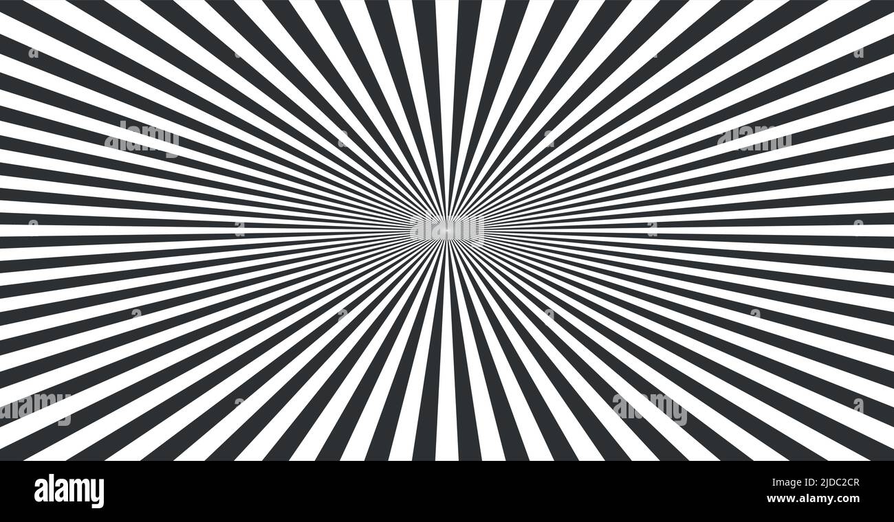 Rays Pattern Texture Radial black and white rays, panoramic pattern texture background ...