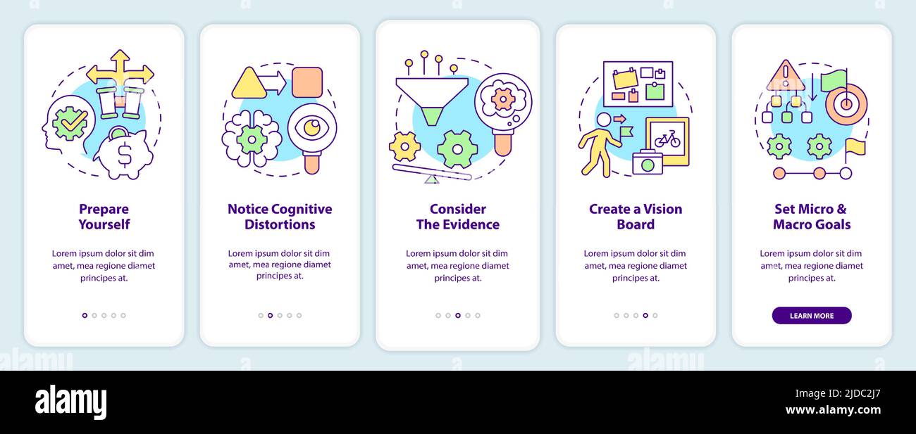 Adaptability tips onboarding mobile app screen Stock Vector Image & Art ...