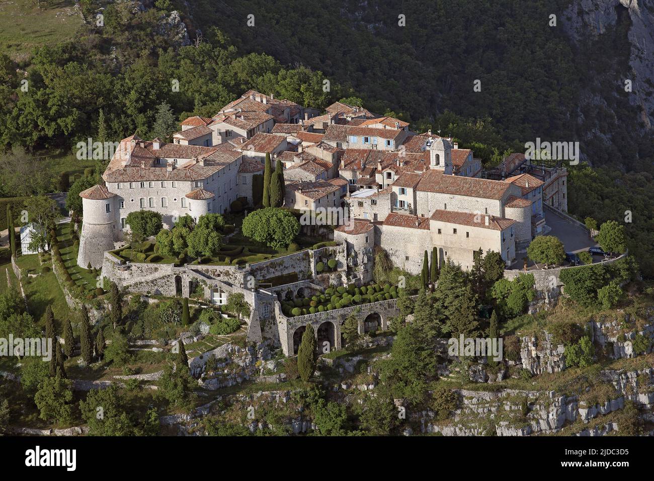 France, Alpes-Maritimes Gourdon, classified village, dominant view Stock Photo