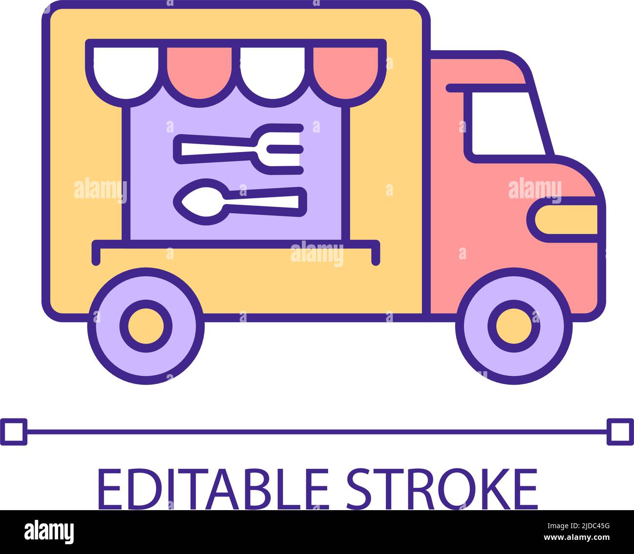 Food truck RGB color icon Stock Vector Image & Art - Alamy