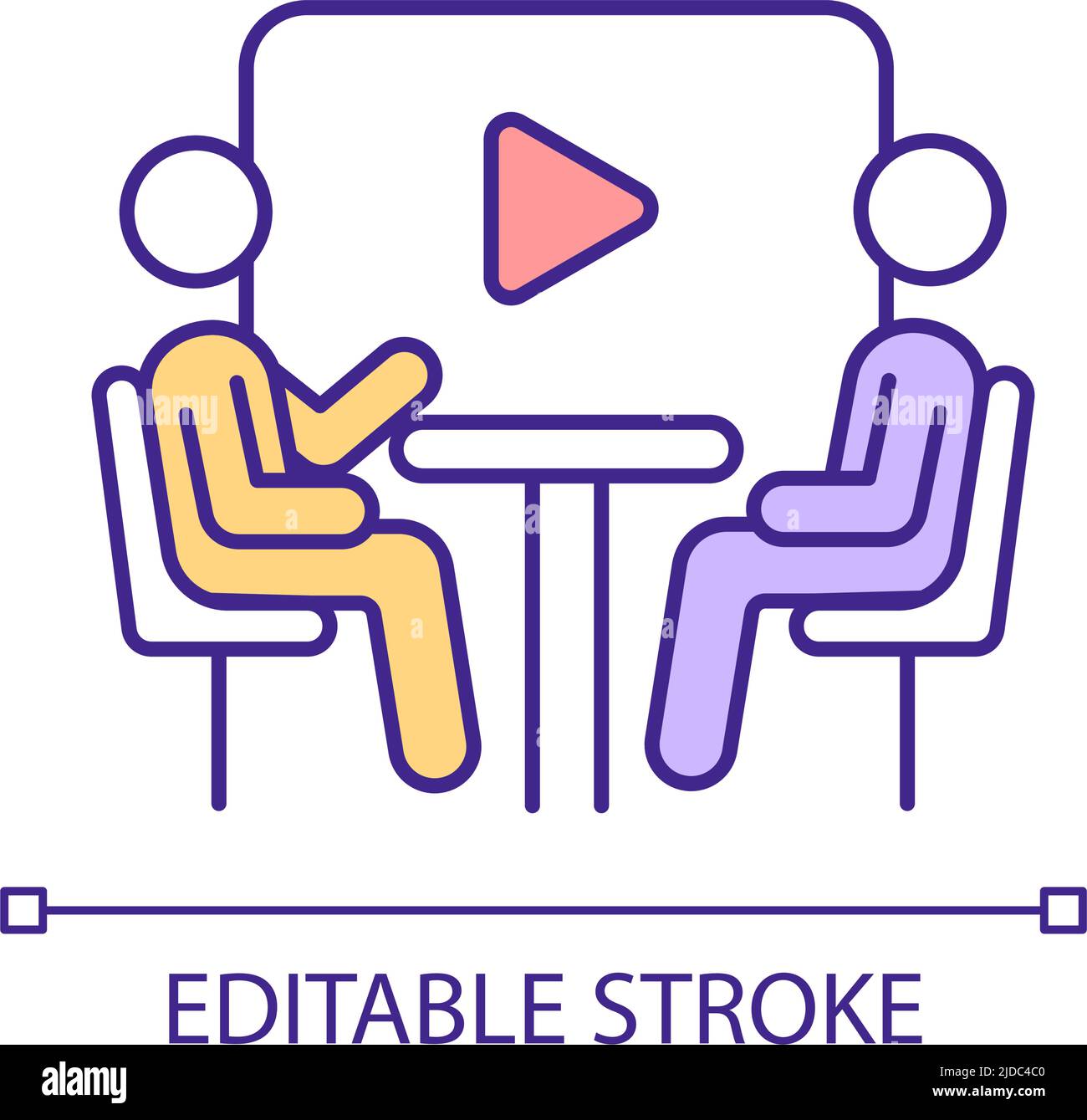 Dine-in movie theater RGB color icon Stock Vector Image & Art - Alamy