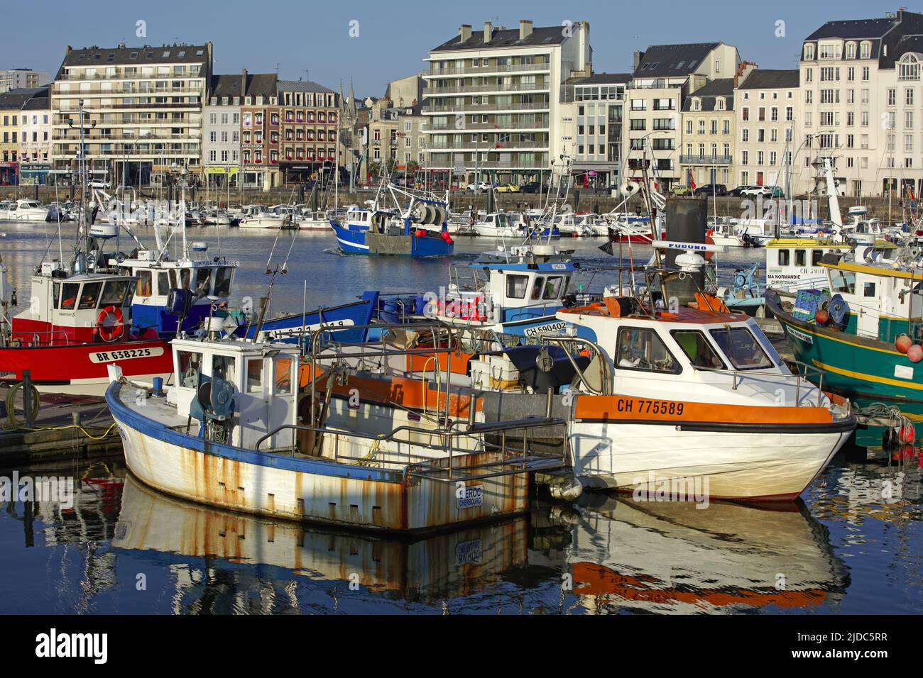 France, Manche Cherbourg-en-Cotentin, Quai Caligny Stock Photo