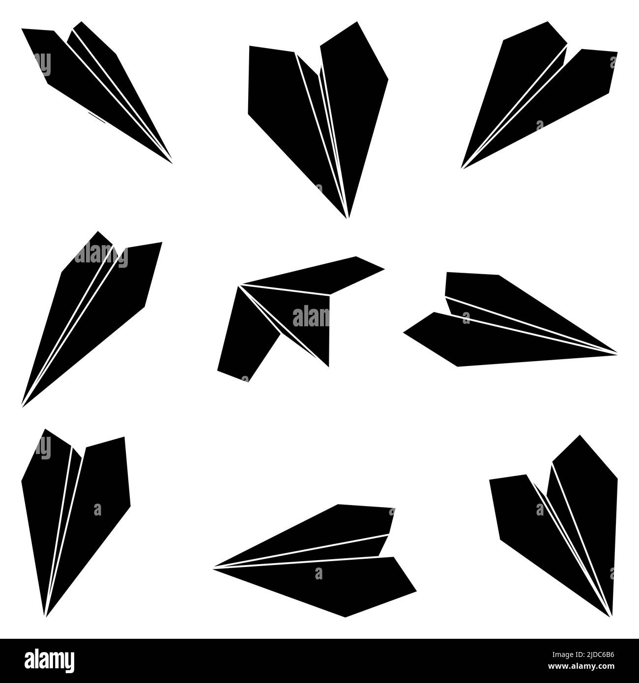 Paper plane origami fly outline hi-res stock photography and images - Page  3 - Alamy
