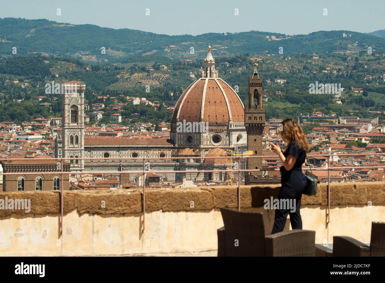 Florence Fort Italy, Tuscany, Florence, view from Belvedere fort. the cathedral Stock ...
